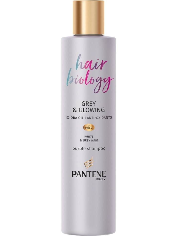 Pantene Hair Biology Grey & Glowing Σαμπουάν για Προστασία Χρώματος για Βαμμένα Μαλλιά 250ml