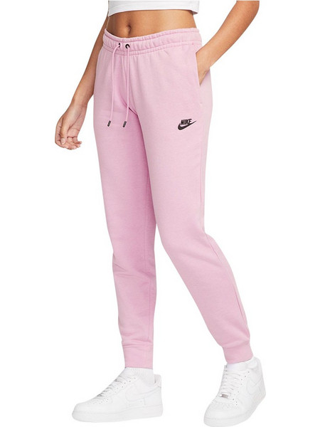 Nike Sportswear Essential Γυναικείο Παντελόνι Φόρμας Fleece με Λάστιχο Ροζ DX2320-522