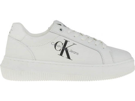 Calvin Klein Jeans Γυναικεία Sneakers Λευκά YW0YW00823-YBR