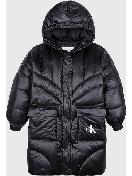 Calvin Klein Παιδικό Παλτό Χειμωνιάτικο Μαύρο IG0IG02238-BEH