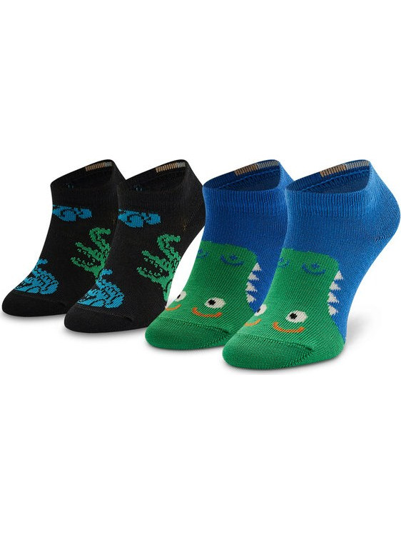 Σετ κοντές κάλτσες παιδικές 2 τεμαχίων Happy Socks KCOD02-9300 Σκούρο μπλε