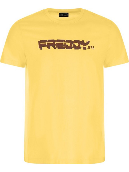 ...-shirt με κεντρικό λογότυπο (01F0220-006) Κίτρινο