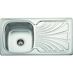 Eco Sink Νεροχύτης Ένθετος Ανοξείδωτος Μ86xΠ50cm Inox