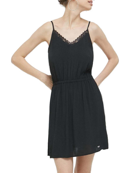 Tommy Hilfiger Mini Καλοκαιρινό Καθημερινό Φόρεμα Μαύρο DW0DW15174-BDS