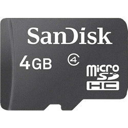 Sandisk microSDHC 4GB Class 4 + Adapter