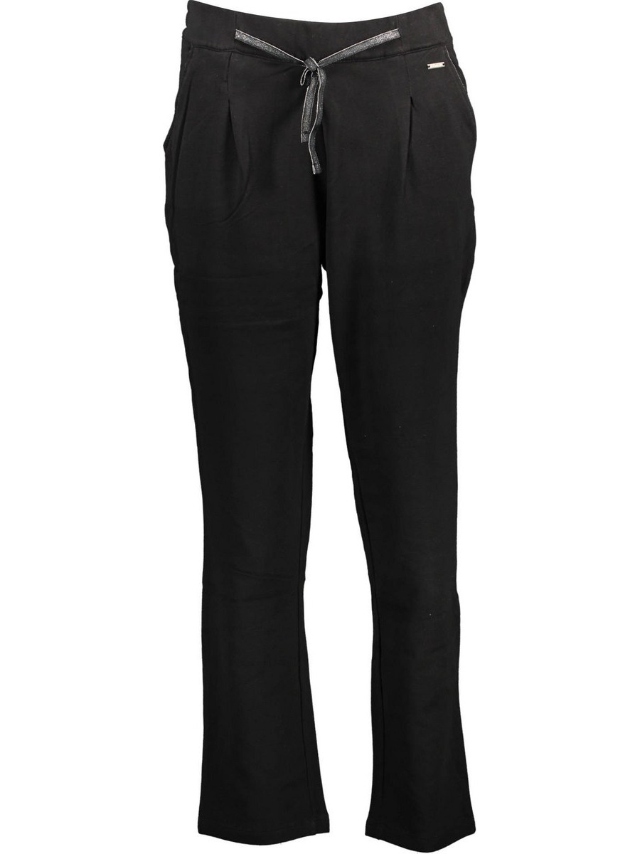 U.S. Polo Assn. Ψηλόμεσο Υφασμάτινο Γυναικείο Παντελόνι Loose Εφαρμογή Μαύρο 6325151932-199