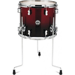 PDP by DW Concept Maple Floor Tom 14" x 12" - Red to Black Sparkle Fade