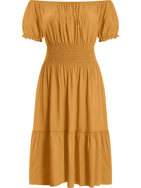 Celestino Καλοκαιρινό Καθημερινό Φόρεμα Κίτρινο SL1794.8308