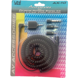 Headphone Accessories Kit with cable and adapters Uni-Tone AX-10 (AX-10)