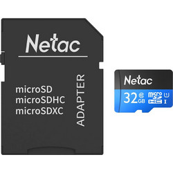 Netac Standard P500 microSDHC 32GB Class 10 U1 UHS-I 90MB/s + Adapter