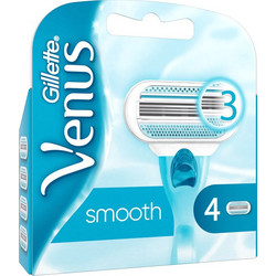 Gillette Venus Smooth Ανταλλακτικές Κεφαλές Ξυριστικής Μηχανής, 4τμχ