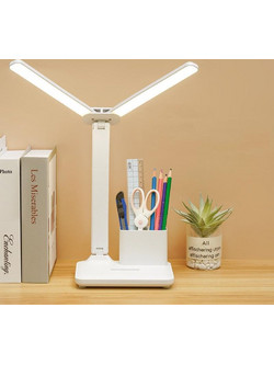 Double Head Lighting LED Charging Desk Lamp,Style: Plug-in Version+Cable (OEM)