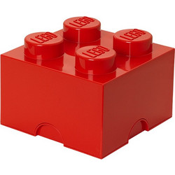 Κουτί αποθήκευσης LEGO(R)τετράγωνο μικρό κόκκινο 25x25x18cm