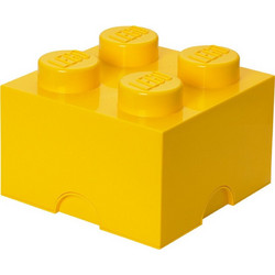 Lego Παιδικό Κουτί Αποθήκευσης από Πλαστικό 4-Stud Κίτρινο 25x25x18cm