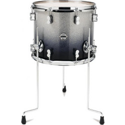 PDP by DW Concept Maple Floor Tom 14" x 12" - Silver to Black Sparkle Fade