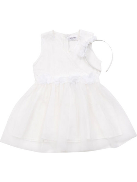 TraX Παιδικό Φόρεμα με Τούλι Λευκό 43244