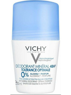 Vichy Mineral Optimal Tolerance Αποσμητικό Roll On 48h Χωρίς Αλουμίνιο 50ml