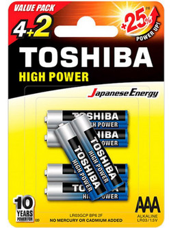 Toshiba High Power AAA 6τμχ