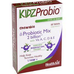 Health Aid KidsProbio 30 Μασώμενες Ταμπλέτες - Παιδικά Προβιοτικά 2 Δις Με Βιταμίνες Α,C,D & E