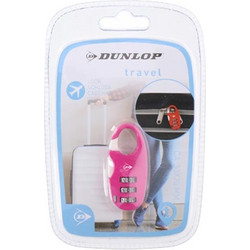 Λουκέτο ασφαλείας για αποσκευές με Κωδικό ασφαλείας σε 4 χρώματα, 55x26x10mm, Dunlop Travel Ροζ - Dunlop Travel