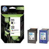 HP 21 Black & 22 C/M/Y Πακέτο 2 Μελανιών Εκτυπωτή Inkjet SD367AE