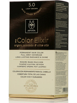 Apivita My Color Elixir 5.0 Καστανό Ανοιχτό Μόνιμη Βαφή Μαλλιών Χωρίς Αμμωνία 50ml