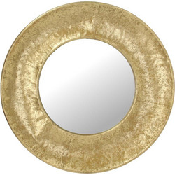 JK Home Decor - Καθρέπτης Μεταλλικός Χρυσός 48.5x4x48.5cm 5761