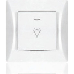 Μπουτόν κλιμακοστασίου LINEME H series 50-00107-1 λευκό με λυχνία LED