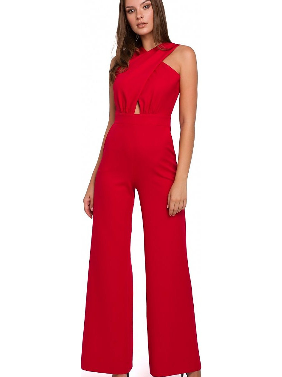 Makover Γυναικεία Ολόσωμη Φόρμα Κόκκινη K029