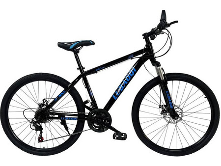 Lubaoqi Mountain Bike 26" με 21 Ταχύτητες και Δισκόφρενα Μαύρο Μπλε