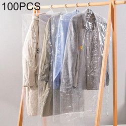 100 PCS Disposable Transparent Clothes Dust Bag Dust Cover, Size:60x150cm, Thickness:Thicken PE 6 Wires (OEM)