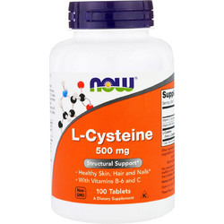 Now Foods L-Cysteine 500mg 100 Ταμπλέτες