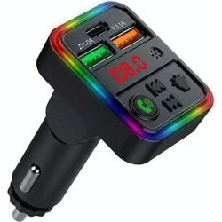 P18 Double USB Cigarette Lighter Bluetooth Car MP3 Music Player Hands-Free Calling Car Audio Device (OEM)
