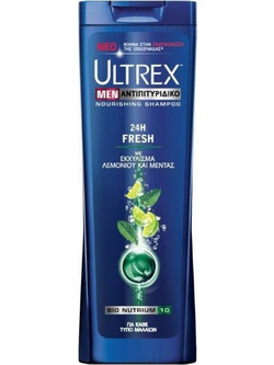 Ultrex Men 24h Fresh Σαμπουάν κατά της Πιτυρίδας 360ml