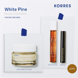 Korres White Pine Day Cream 50ml + Cashmere Koumquat Eau de Toilette 10ml + Mascara 4ml
