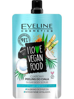 Eveline I Love Vegan Food Coconut Detox Sugar Scrub Σώματος 75ml