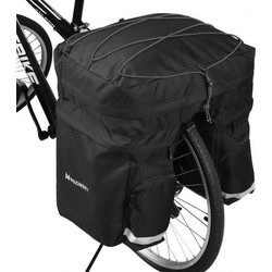 Wozinsky Bicycle Bike Pannier Bag Rear Trunk Bag with Shoulder Strap and Bottle Case 60L black (WBB13BK)