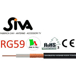 SIVA RG-59 PK Ομοαξονικό καλώδιο RG-59 (μέτρο)