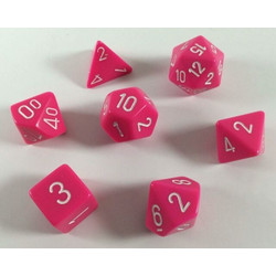 Chessex - Opaque - Pink/White