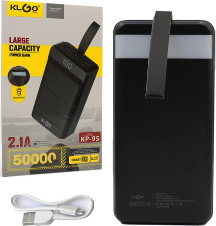 KLGO KP 95 Power Bank 50000mAh με 3 Θύρες USB A Black BestPrice gr