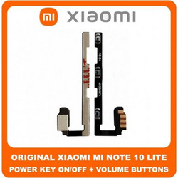 Original Γνήσιο Xiaomi Mi Note 10 Lite (M2002F4LG, M1910F4G) Power Key Flex Cable On/Off + Volume Key Buttons Καλωδιοταινία Πλήκτρων Εκκίνησης + Έντασης Ήχου (Service Pack By Xiaomi)