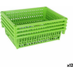 Καλάθι για τα Φρούτα Tontarelli Mito 4 Πράσινο 40 x 29 x 18 cm (12 Μονάδες) S2228238