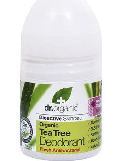 Dr. Organic Tea Tree Φυσικό Γυναικείο Αποσμητικό Roll On Χωρίς Αλουμίνιο 50ml