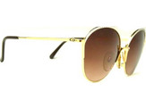 Dior CD2331 Γυναικεία Γυαλιά Ηλίου Στρογγυλά Μεταλλικά Χρυσό με Καφέ Polarized Φακό