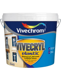 Vivechrom Vivecryl Elastic Οικολογικό Μονωτικό Ακρυλικό Ελαστομερές Χρώμα Εξωτερικού Χώρου Λευκό 10lt