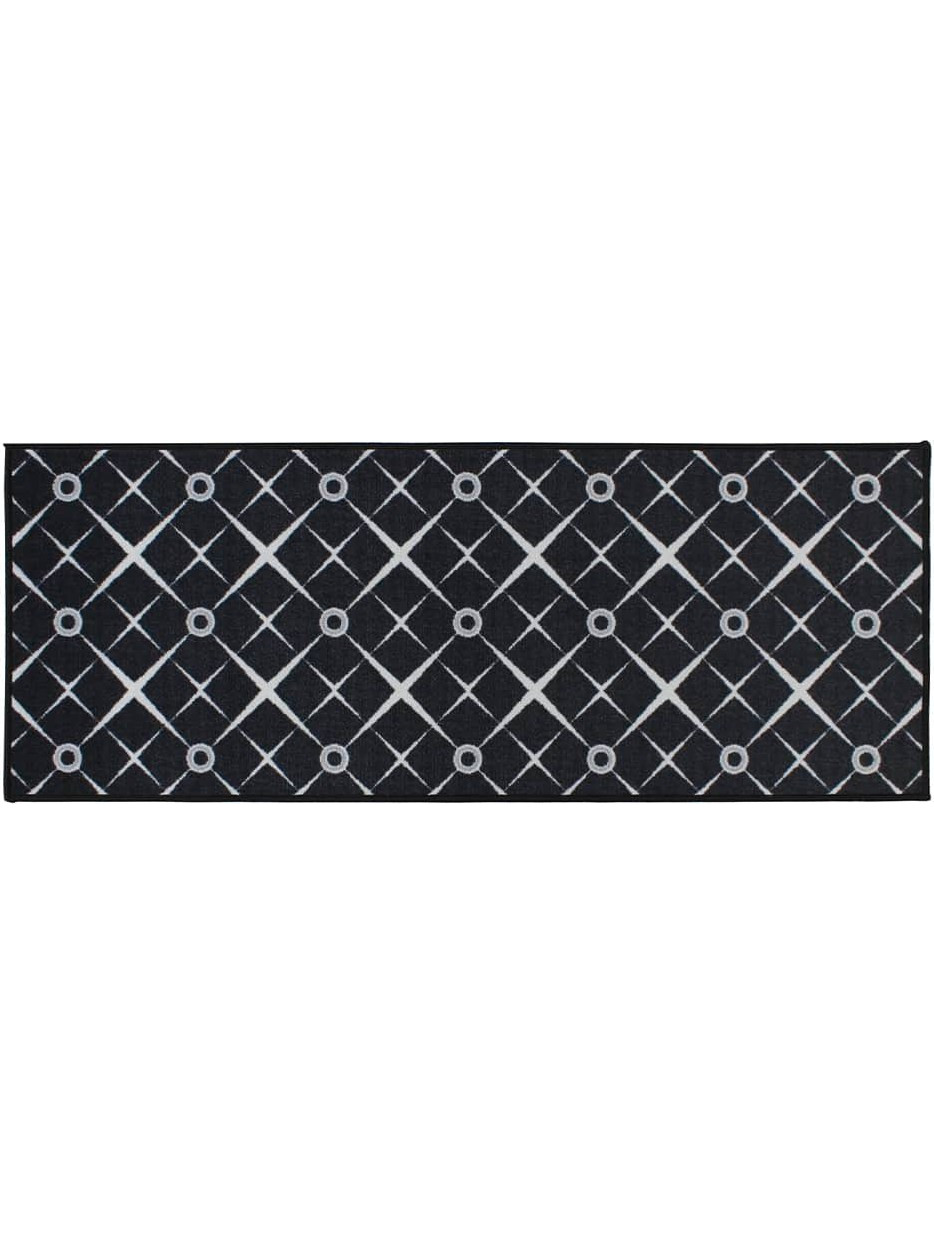 Χαλί Διαδρόμου Μακρόστενο Μαύρο με Σχέδια Αστέρια Savio JVL 07-142ST 57 x 150cm