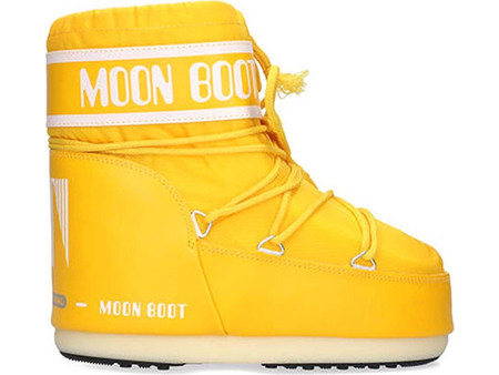 Moon Boot Γυναικεία Μποτάκια Χιονιού Δερμάτινα Κίτρινα 14093400