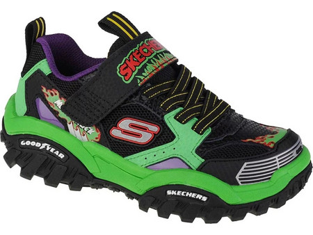 Skechers Turbo Speed Παιδικά Αθλητικά Παπούτσια για Πεζοπορία Μαύρα Πράσινα 403760L-BKMT