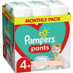Pampers Baby Dry Nappy Pants No4+ 9-15kg 140τμχ