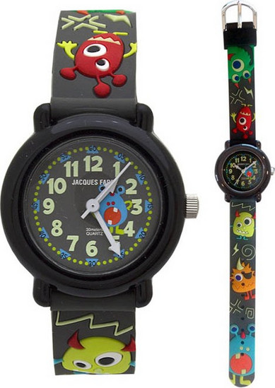 Παιδικό ρολόι Jacques Farel Black Rubber Strap KBW3322